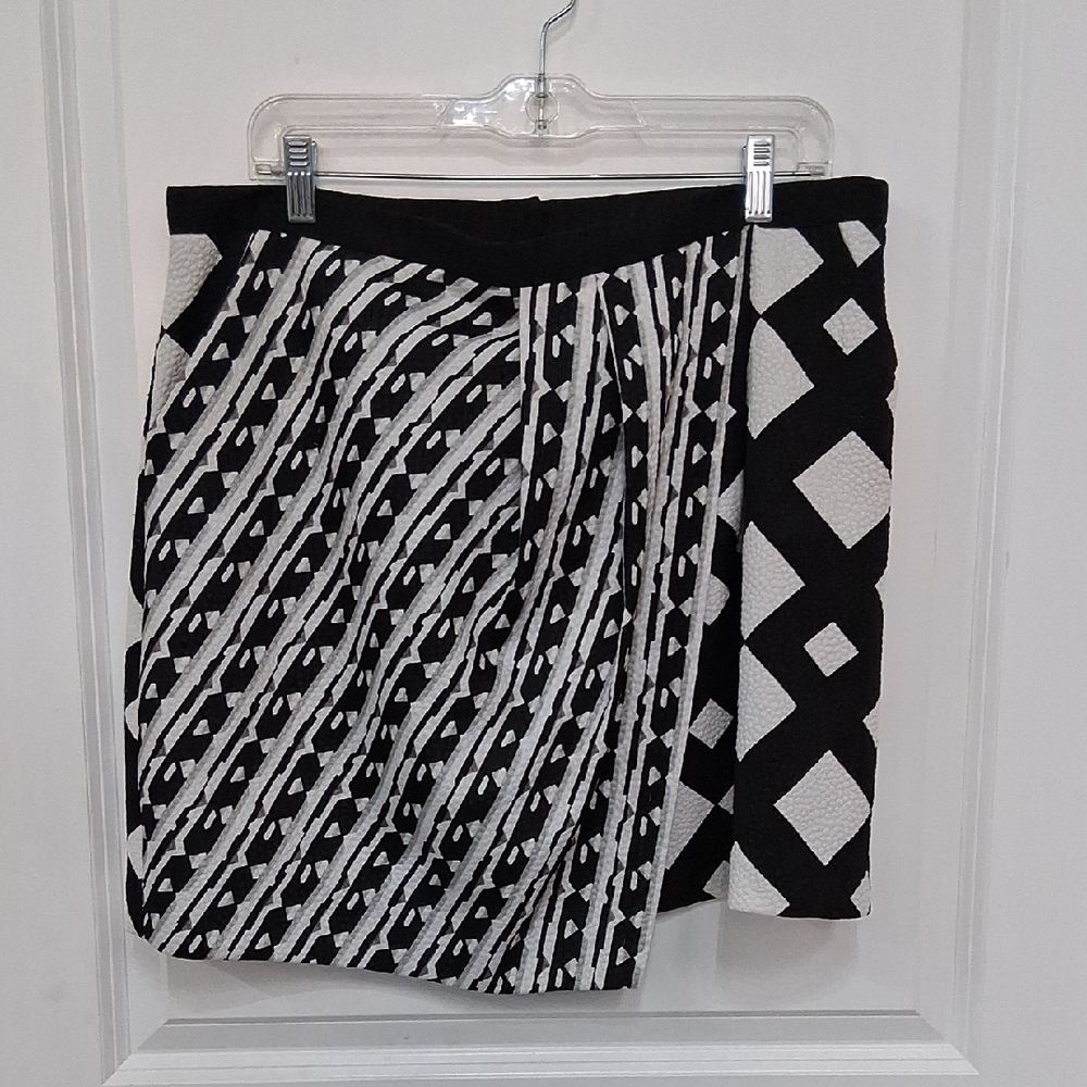 Peter Pilotto for Target Black & White Asymmetrical Graphic-Print Skirt